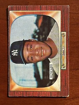 1955 Bowman Elston Howard New York Yankees ROOKIE Baseball Card #68 Low Grade • $29