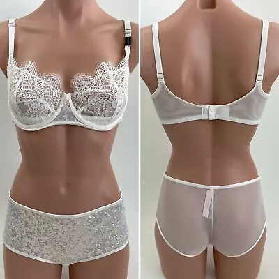 Victoria's Secret Dream Angels Push Up W/o Padding Bra 32DD Shortie S White • $39.99