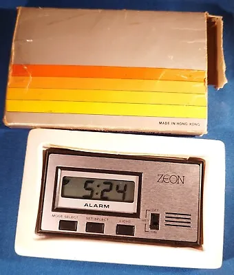 1970s Vintage ZEON LCD Alarm Clock. Made In Japan. • £3.99