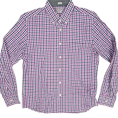 Button Up Shirt J. Crew Slim Fit Mens Medium Lavender Blue Check Spring Colors  • $17.99