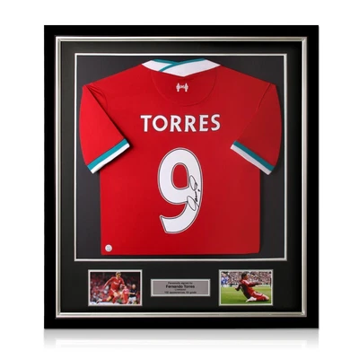£364.99 • Buy Fernando Torres Signed Liverpool 2020-21 Football Shirt. Deluxe Frame