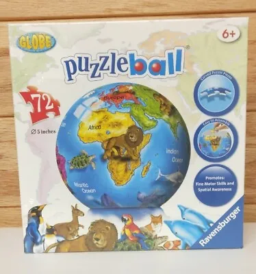 $10 • Buy Ravensburger 72 Piece Puzzleball World Globe Ages 6+ New Sealed Geography Puzzle