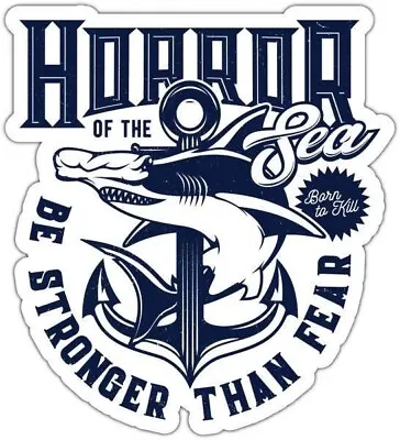 Hammer Head Shark Anchor Horror Sea Ocean Car Bumper Window Sticker Decal 4 X5  • $3.99