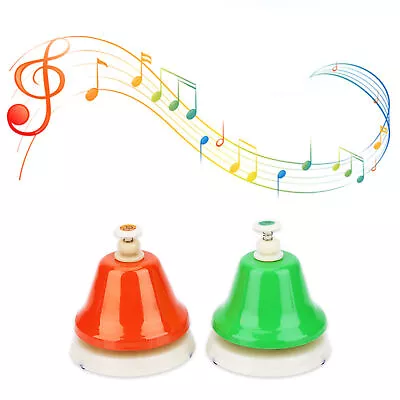 8-Note Colorful Hand Bell Handbells Set Musical Instrument Toy For Kids Chil WPD • $46.65