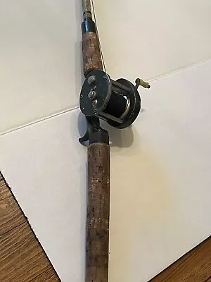 Fishing Pole Rod  Garcia Cork Antique Vtg Green 8220 Conolon Vtg Reel & Rod • $95