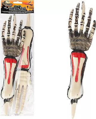 £5.49 • Buy Pack Of 2 Skeleton Arms Hands Buried Bones Halloween Garden Stakes Decorations 