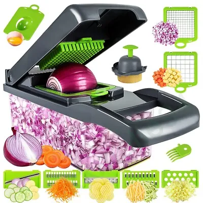 14 In 1 Kitchen Vegetable Slicer Salad Fruit Peeler Food Chopper Kitchen Cutter • £5.39