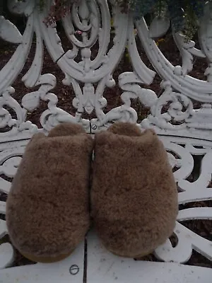 UGG Australia Fluffy Lite Brown  Fuzzy Cozy Slippers Slides Woman's Size 7 • $27.95