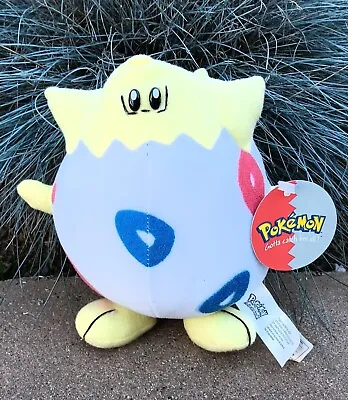 🥚 Vintage 90s POKEMON TOGEPI PLUSH 9” OFFICIAL NINTENDO Play By Play 1999 💚 • $14.67