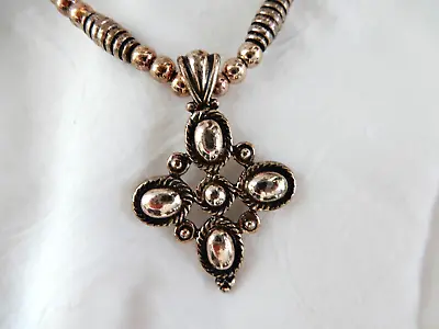 Vintage NAPIER Silver Plated Maltese Cross Pendant Necklace • $14.99