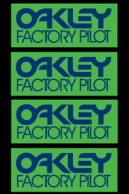 OAKLEY FACTORY PILOT VINTAGE MOTOCROSS STICKERS (4 Pcs) HONDA SUZUKI KAWASAKI • $18.05