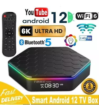 Android 12.0 Smart TV Box 6K HDMI Quad Core HD 2.4G/5G WIFI Media Stream Player • $10.50