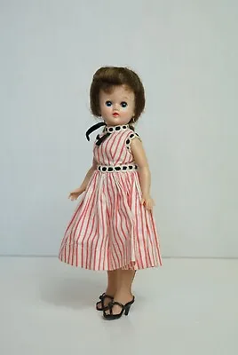 RARE Vintage BLUE EYED BROWN HAIR Vogue Jill Doll Striped Dress • $49.99