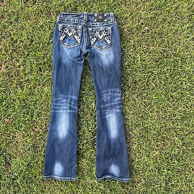 Buckle Miss Me Signature Boot Women Jeans Thick Stitch Y2K Bootcut 26 X 33 USA • $29.99