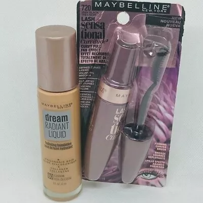 MAYBELLINE Makeup Lot 80 Cashew Foundation 720 Very Black Lash Sensational • $15