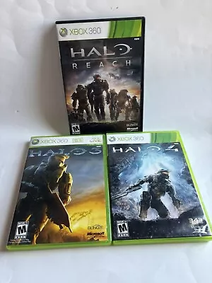 Halo 3 4 Reach | Xbox 360 CIB Complete Game Lot Bundle | Tested • $22.99