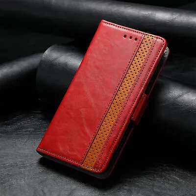 Magnetic Leather Phone Case For IPhone 14 13 Pro MAX 11 12 7 8 Wallet Flip Cover • £7.19
