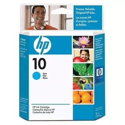 Genuine HP 10 Cyan Ink Cartridge C4841A Retail Box  New Never Used  HP C4841A • $22.99