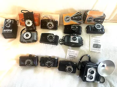 Lot Of 12 Vintage Bakelite Cameras Falcon Comet Metro-Cam Clix-Master MORE! • $24.99