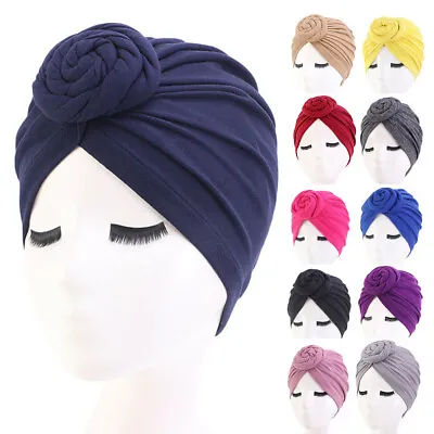 Womens Muslim Hijab Cancer Chemo Hat Turban Cap Cover Hair Loss Head Scarf Wrap • £2.99