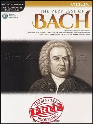 Very Best Of Bach Violin Playalong Music Book/Audio +FREE Key Signature Bookmark • £9.63