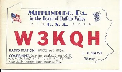 QSL  1949 Mifflinburg    PA    Radio Card • $5.52