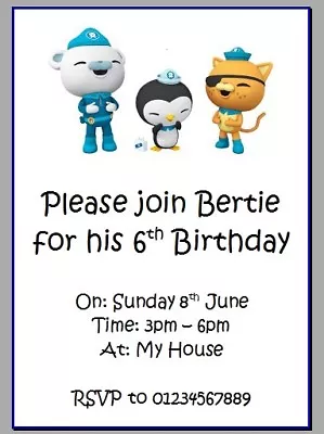 £1.99 • Buy Personalised Photo Paper Card Birthday Party Invites Invitations OCTONAUTS #1