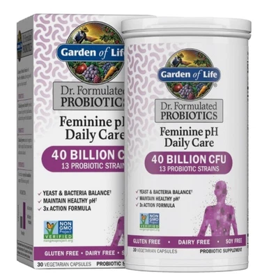 $17.99 • Buy Garden Of Life Dr Formulated Feminine PH Daily Care 30 Capsules, 40Billion 4/24
