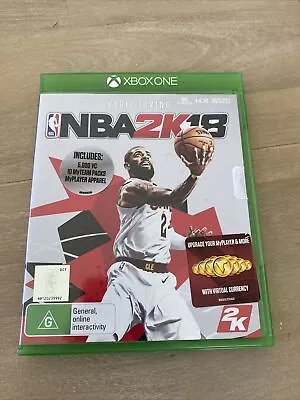 NBA 2K18 Microsoft XBOX ONE Basketball Game With Manual (Kyrie Irving) NBA2K18 • $10