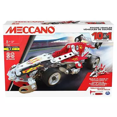 Meccano 10 In 1 Multi Model Set DIY Buildable Construction STEM Racing Vehicles  • £22.49