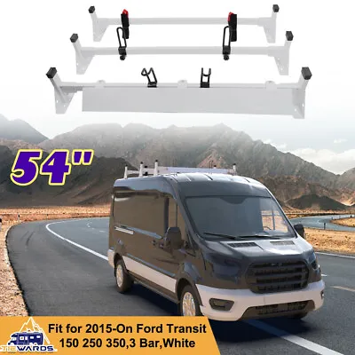 3 Bar Ladder Roof Racks For 2015-ON Ford Transit 150 250 350 Cargo Van 750 LBS • $220.99