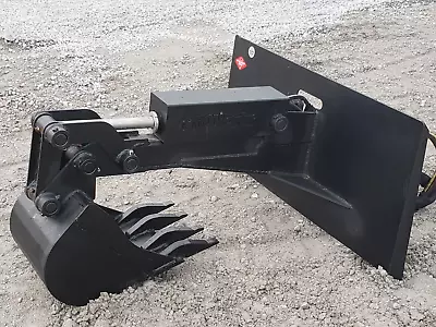 Hydraulic Backhoe Attachment With 12  Bucket Fits Bobcat MT Mini Skid Steer • $1099.99