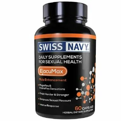 Swiss Navy Ejacumax Semen Volumizer Male Enhancing Supplement 60 Count Bottle • $30.99