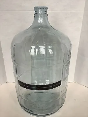 Vintage VR Blue Glass 5 Gallon Jug Bottle Celsius Fahrenheit Temperature Bar • $59