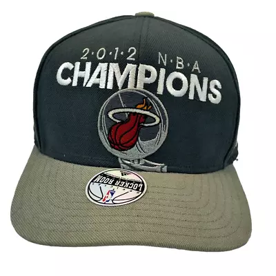 Miami Heat 2012 NBA Champions Adidas Official Locker Room Snapback Hat Cap  • $39.99