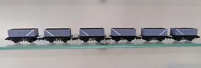 6 Pack N Gauge 8 Plank Mineral Wagons Br Grey • £24.50