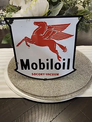 Rare Mobiloil Pegasus Porcelain Oil Rack Advertising Sign • $1850