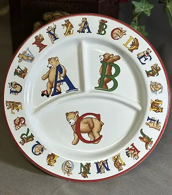 Tiffany & Company Vintage Alphabet Bears Divided Baby Plate ~ Vintage 1994 • $17.50