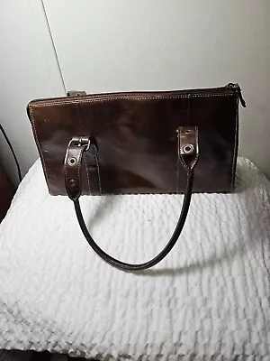 Vintage Brown Leather Anne Klien Purse Two Handles  • $12