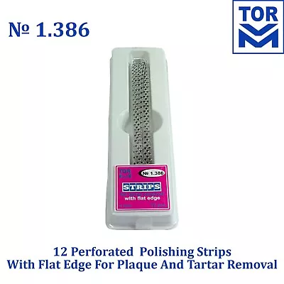 Dental Perforated Metal Strips Tartar Plaque Removal Teeth Polish 12pcs • $29.90