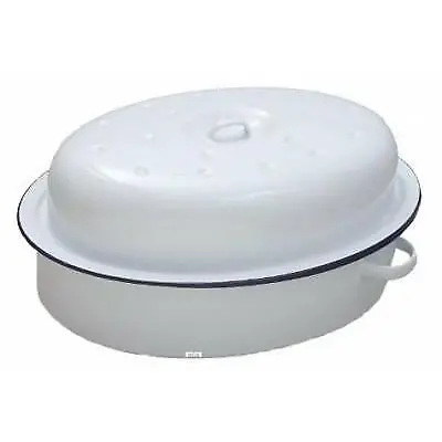 Falcon Enamelware Oval Roasting Dish White 30cm 60030 • £23.56