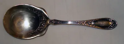 1835 R Wallace Silverplate Blossom Flower Fancy Serving Spoon Ladle W/Monogram • $7.99