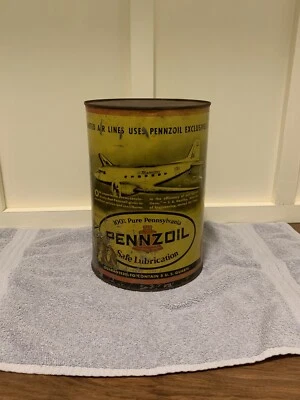 $80 • Buy Vintage Rare Pennzoil 5qt Quart Motor Oil Can Plane/owls