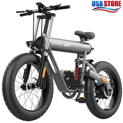 GOGOBEST 20  Fat Tire Electric Bike  Shimano 7-Speed Mountain Bike 28 MPH • $1649.43