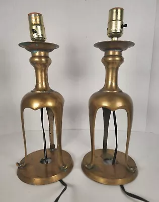 Mid Century Modern James Mont Style Pair Brass Table Lamps • $249.95