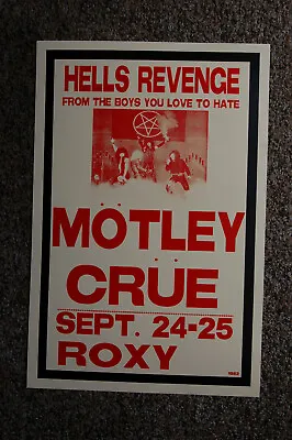 Motley Crue Concert Poster 1982  • $4.50