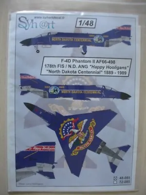 Syhartdecal 1/48 F-4D Phantom II Happy Hooligans / North Dakota Centennial Decal • £4.50