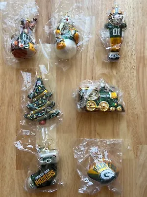 Green Bay Packers Lot Of 7 Cristmas Ornaments • $40