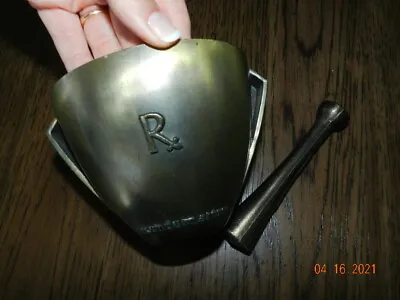 Metal Mortar And Pestle Vintage Collectible Rare RX Pharmacy Class 1969 • $39.99
