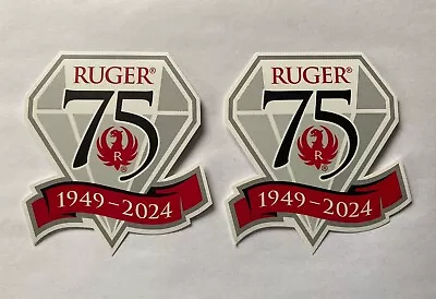 Genuine OEM Ruger 75th Anniversary Sticker Logo 4  X 4  Decal 2 Pack • $12